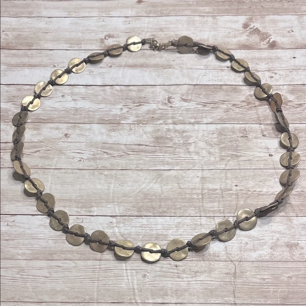 Premier Designs Gold Disc Necklace Set